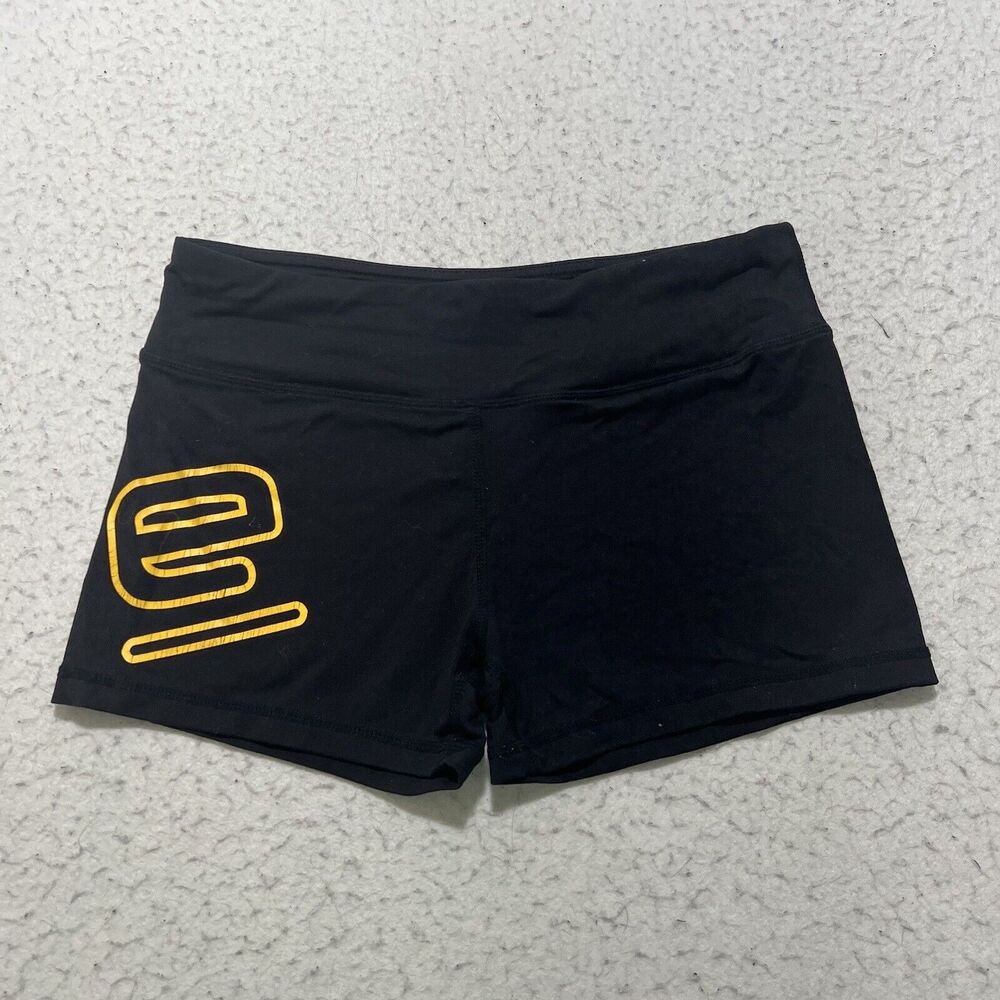 Evoke Crossfit Women's S/M Compression Shorts Black Gold 3" Inseam Athletic